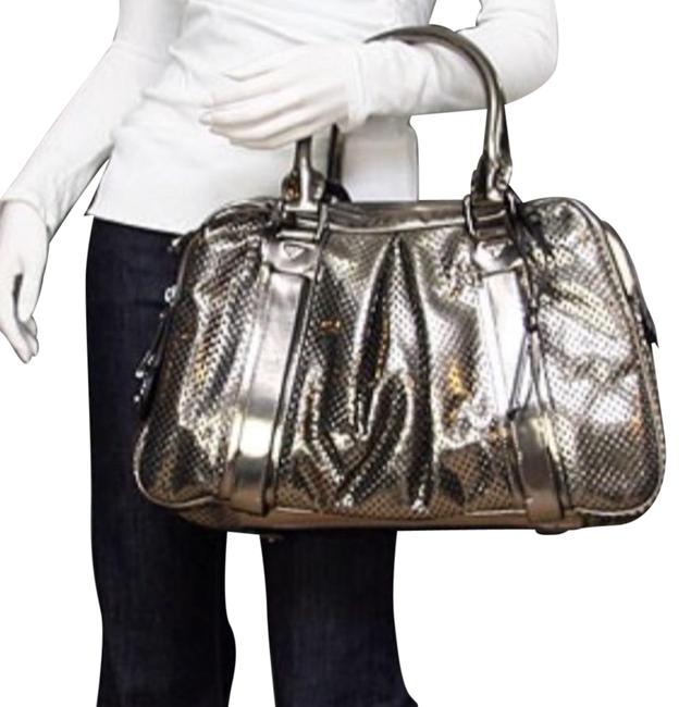 Burberry Knight Mesh Large Metallic Prorsum Leather Shoulder Bag