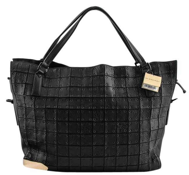 Burberry Knight Warrior Large Black Leather Shoulder Bag