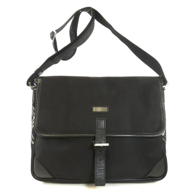 Burberry Label Mens Black Nylon Shoulder Bag