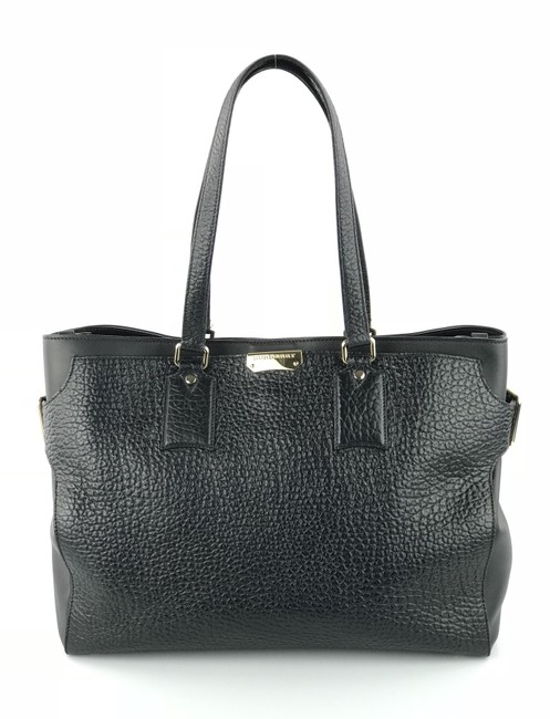 Burberry Large Clarborogh Black Leather Shoulder Bag