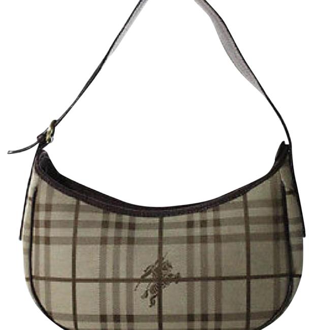 Burberry Last Day Sale LeatherCanvas Shoulder Bag