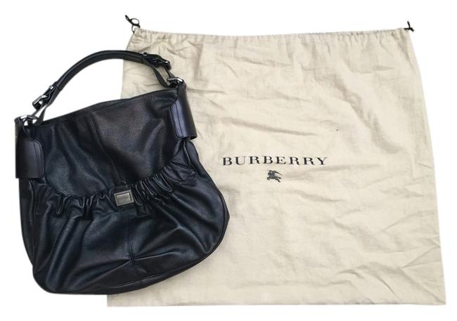 Burberry Lauderdale Black Leather Shoulder Bag