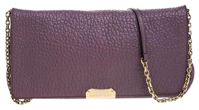 Burberry Lavender Pebbled Madison Purple Leather Shoulder Bag