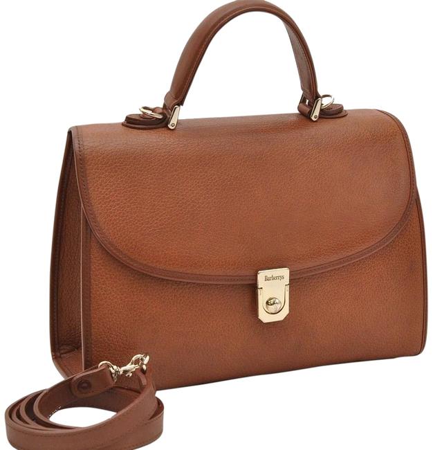 Burberry Leather 2way Hand Brown Shoulder Bag