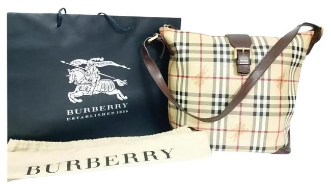 Burberry Leather and Haymarket Shoulder Bag