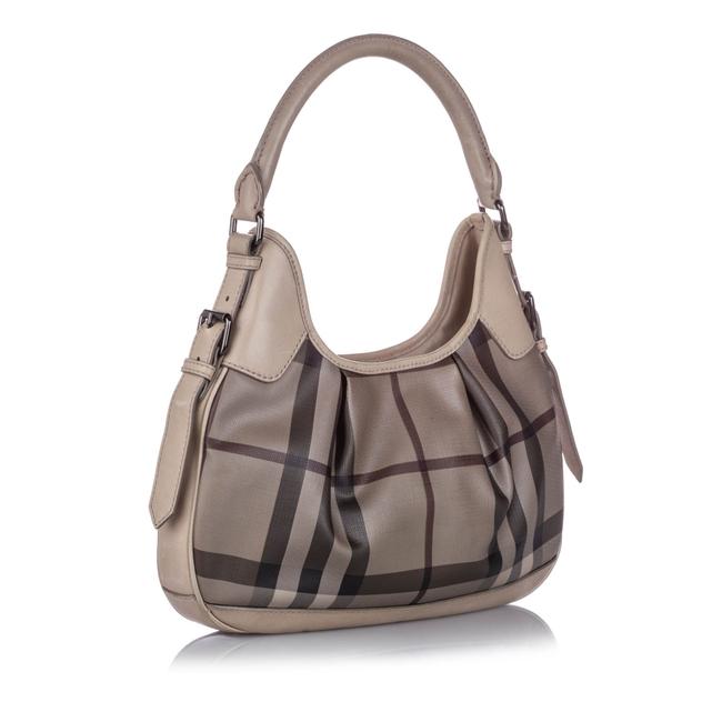 Burberry Light Gray Leather Shoulder Bag