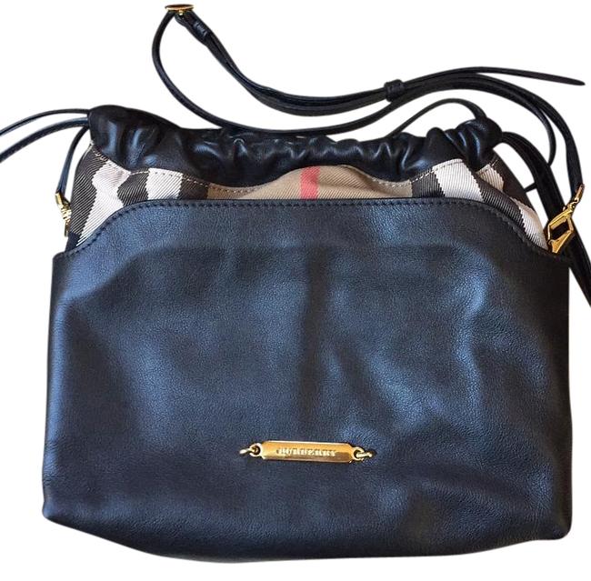 Burberry Clutch Little Crush Black Leather Shoulder Bag