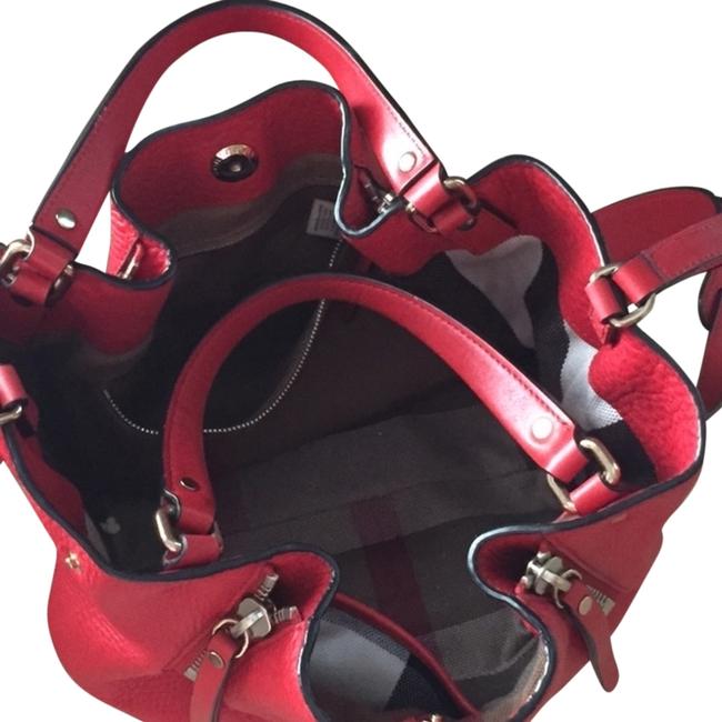 Burberry Ll Sm Maidstone Red All Leather Shoulder Bag