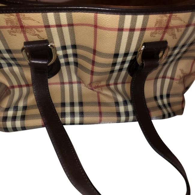 Burberry Logo Tan Leather Shoulder Bag