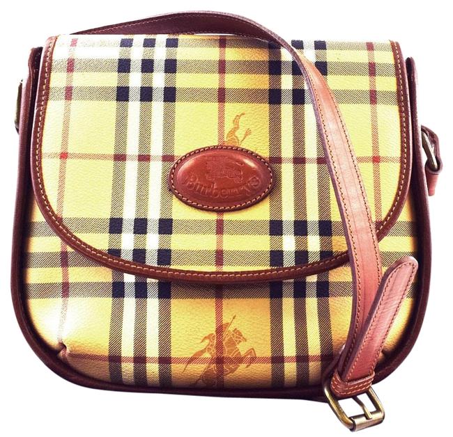 Burberry Logos Nova Check Pvc Leather Shoulder Bag