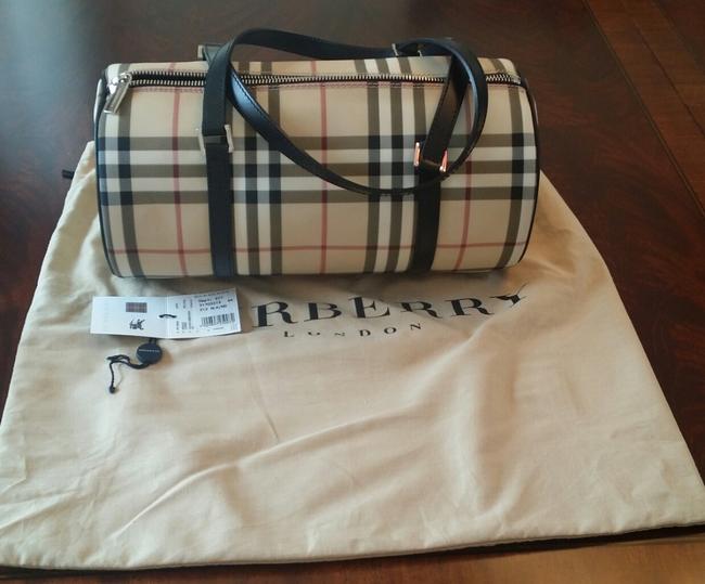 Burberry Lola Barrel Beige Novacheck Shoulder Bag