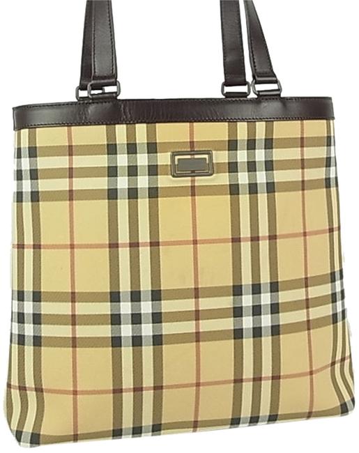Burberry London Nova Check Pvc Beige FS Shoulder Bag