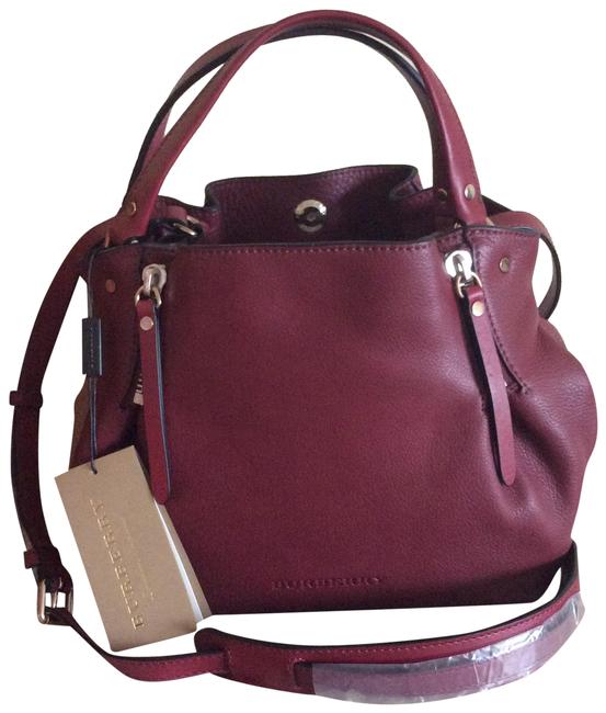 Burberry Maidstone Burgundy Leather Shoulder Bag
