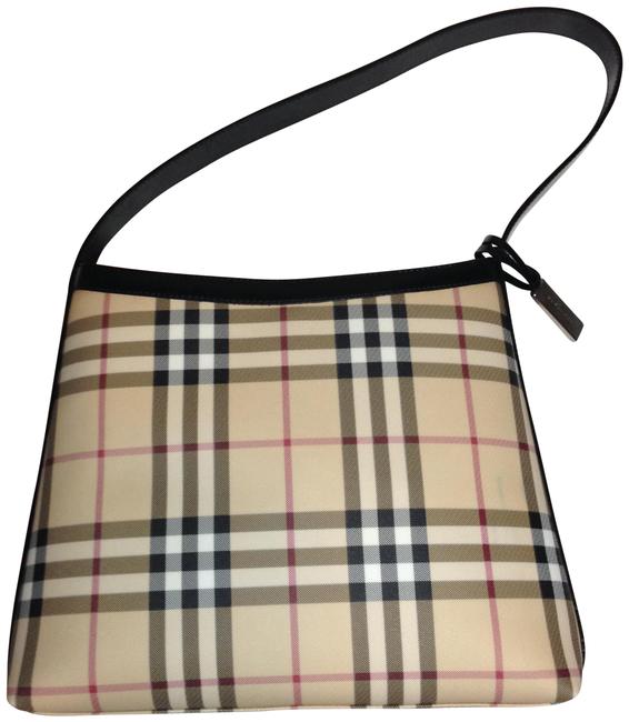 Burberry Medium Classic Check Beige Pvc Shoulder Bag
