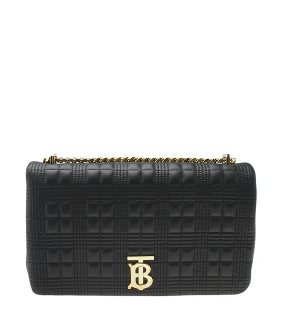 Burberry Medium Lola Caviar Quilted 178119 Black Leather Shoulder Bag