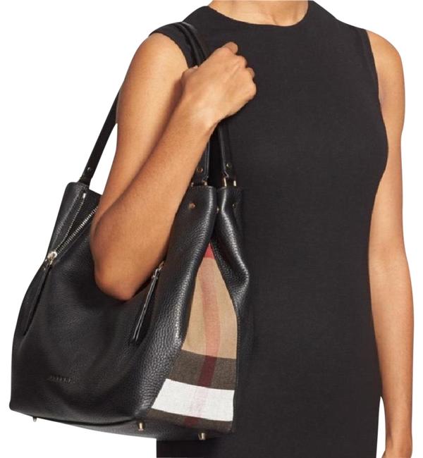 Burberry Medium Maidstone Tote Black Leather Shoulder Bag