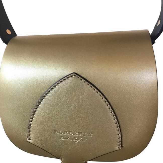 Burberry Metallic Satchel Gold Leather Shoulder Bag