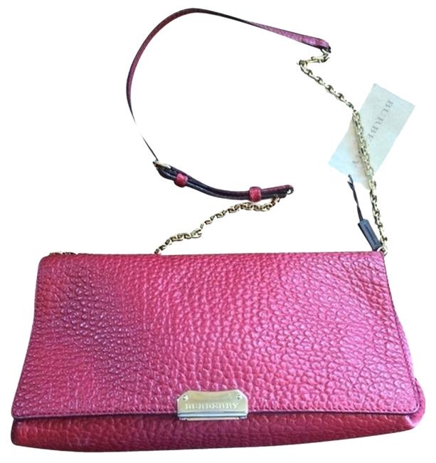 Burberry Mildenhall Red Leather Shoulder Bag