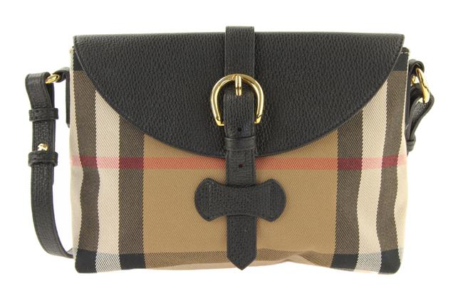 Burberry Milton Classic Check Beige Canvas Shoulder Bag