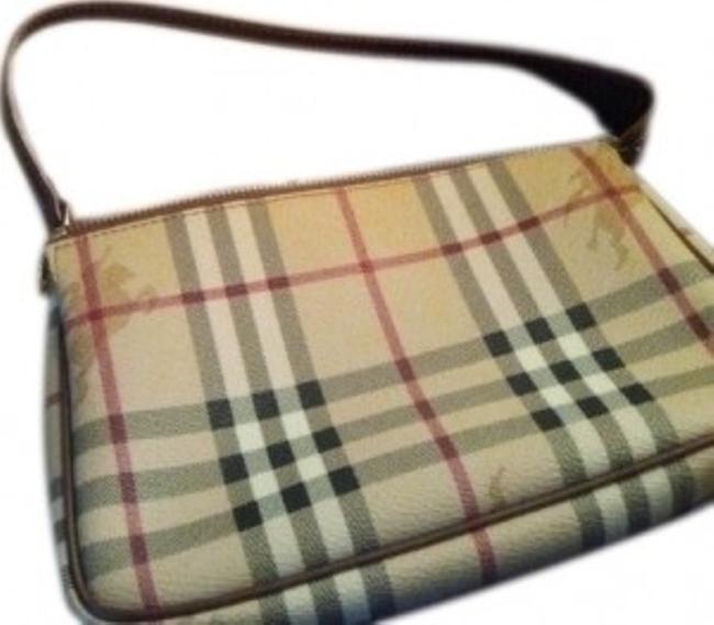 Burberry Mini Camel Plaid Pvc Shoulder Bag
