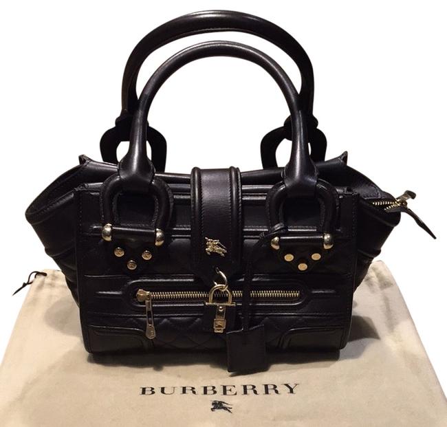 Burberry Mini Manor Blackish Brown Leather Shoulder Bag