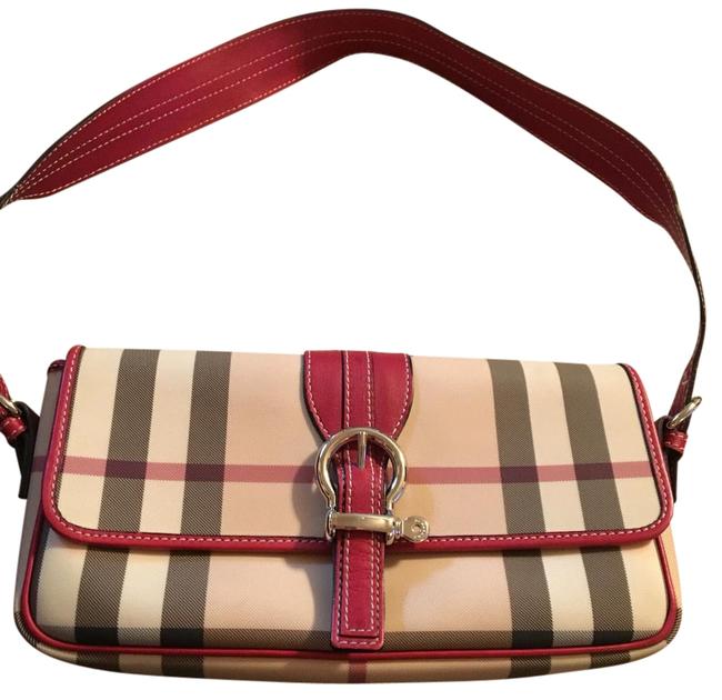 Burberry Multicolored Pvc and Leather Shoulder Bag