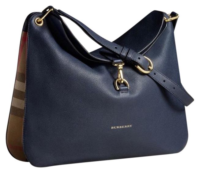 Burberry New Cornwall BagBlue Blue Ink Leather Shoulder Bag