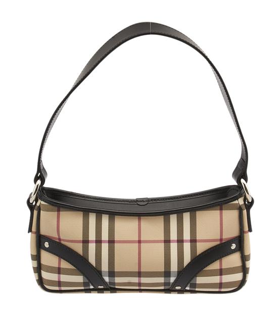 Burberry Nova Check 97498 Tan Coated Canvas Shoulder Bag