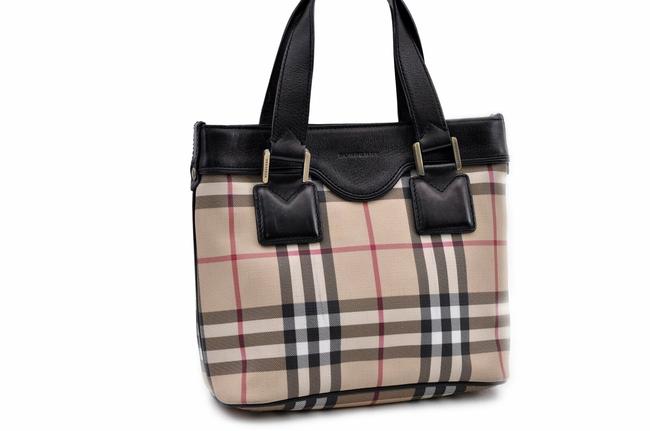Burberry Nova Check Beige Canvas Shoulder Bag