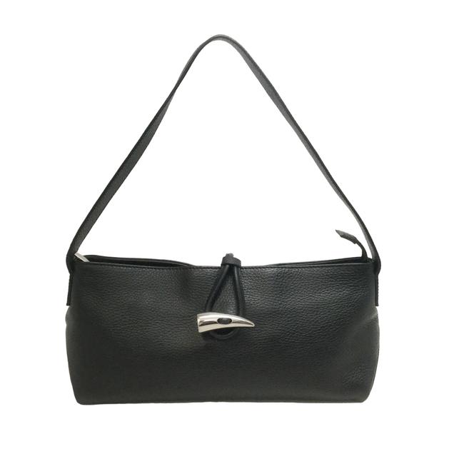 Burberry Nova Check Black Leather Shoulder Bag