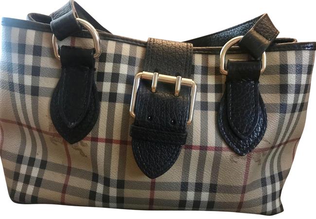 Burberry Nova Check Brown Coated Canvas Shoulder Bag