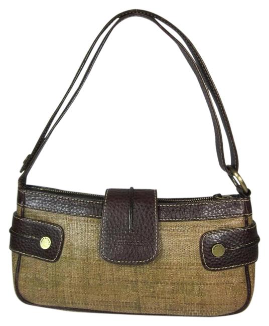 Burberry Nova Check Brown Leather Shoulder Bag