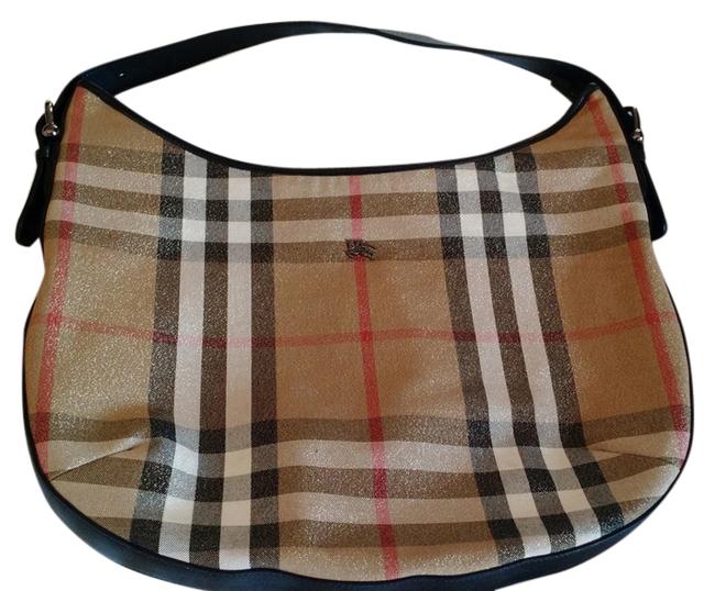 Burberry Nova Check Canvas Shoulder Bag