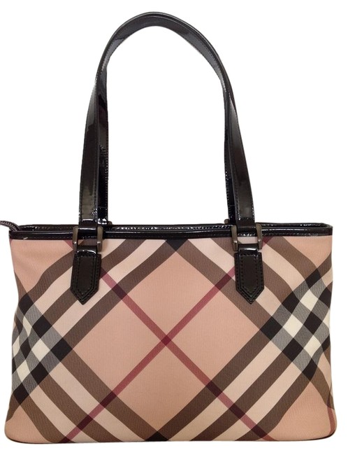 Burberry Nova Check Handbag In Like New Condition Black Shoulder Bag