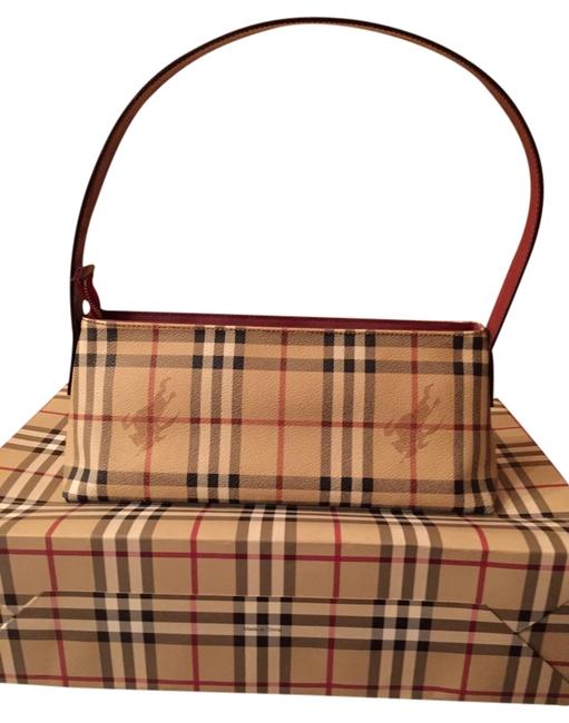 Burberry Nova Check Leather Shoulder Bag