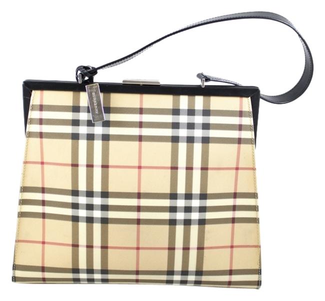Burberry Nova Check Plaid Triangle Shoulder Bag