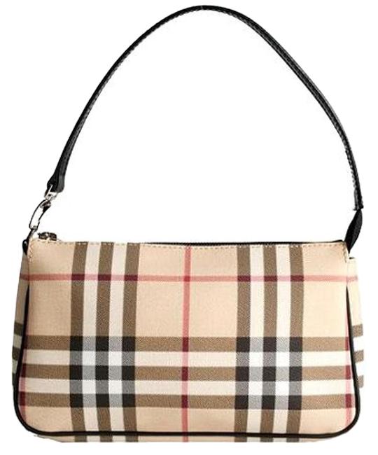 Burberry Nova Check Pochette Signature Tan Shoulder Bag