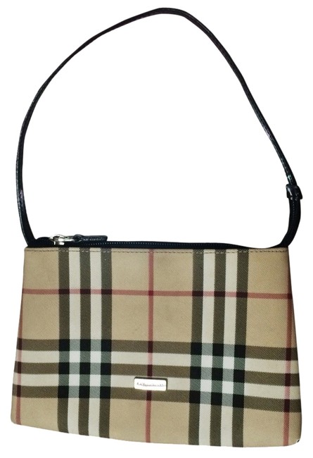 Burberry Nova Check Tan Coated Canvas Shoulder Bag