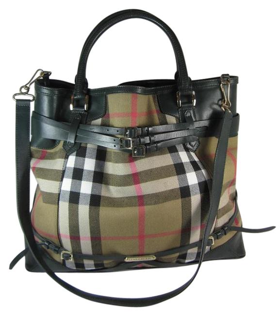 Burberry Tote Nova Check LeatherJacquard Shoulder Bag