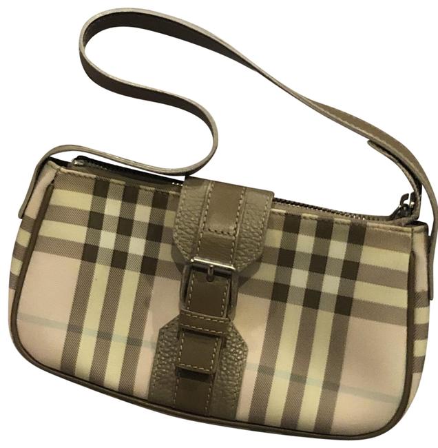 Burberry Nova Pink Check Coated Canvas Shoulder Bag