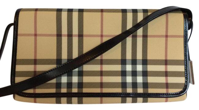 Burberry Novacheck Beige Vinyl Shoulder Bag