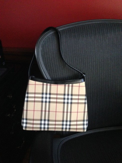 Burberry Novacheck Canvas and Leather Shoulder Bag