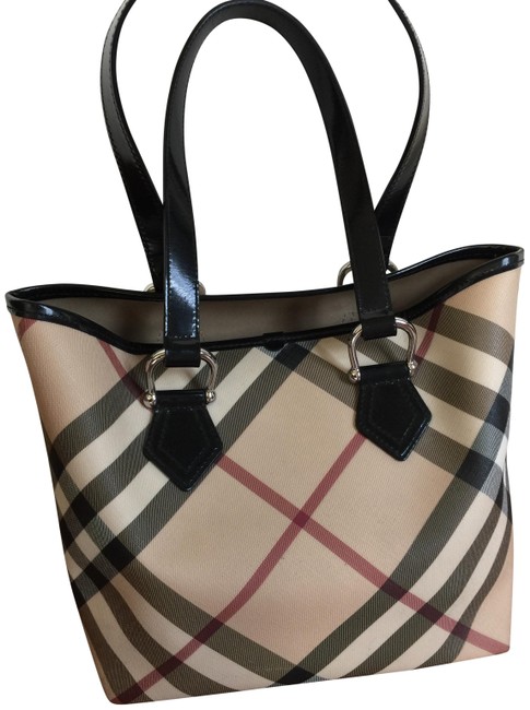 Burberry Novacheck Cream Black Shoulder Bag