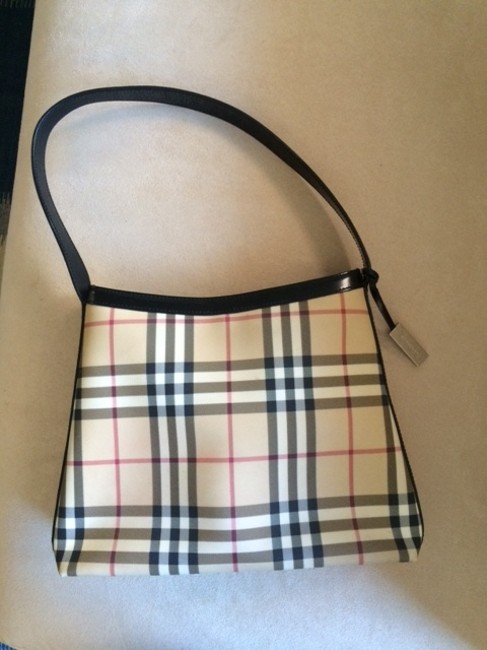 Burberry NovacheckPlaid VinylLeather Shoulder Bag
