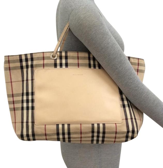 Burberry Novi Check Tote Shoulder Bag