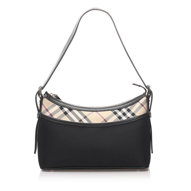 Burberry Nylon Black Leather Shoulder Bag