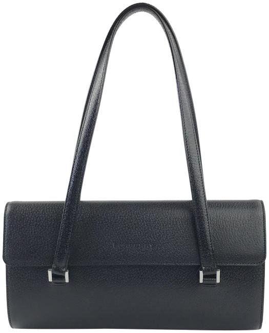 Burberry Oval Black Leather Shoulder Bag