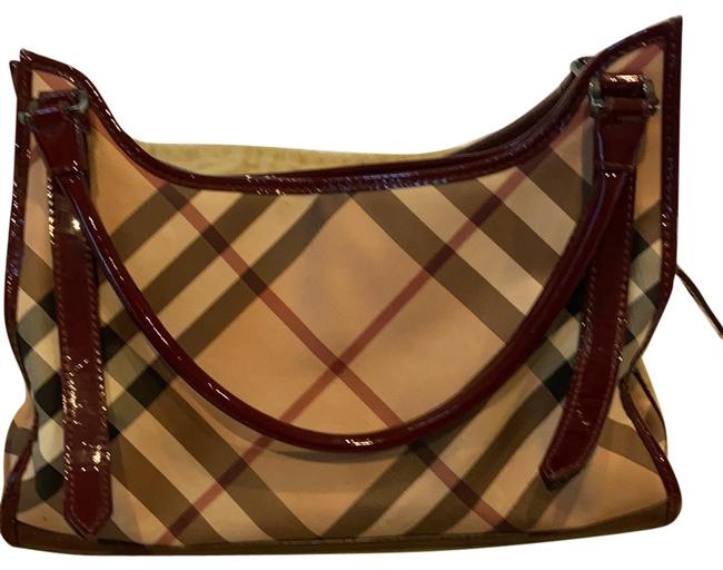 Burberry Patent Trim Red Shoulder Bag