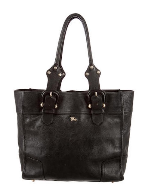 Burberry Pebbled Black Leather Shoulder Bag