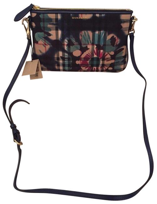 Burberry Peyton Horseferry Check Print Brilliant Navy Shoulder Bag